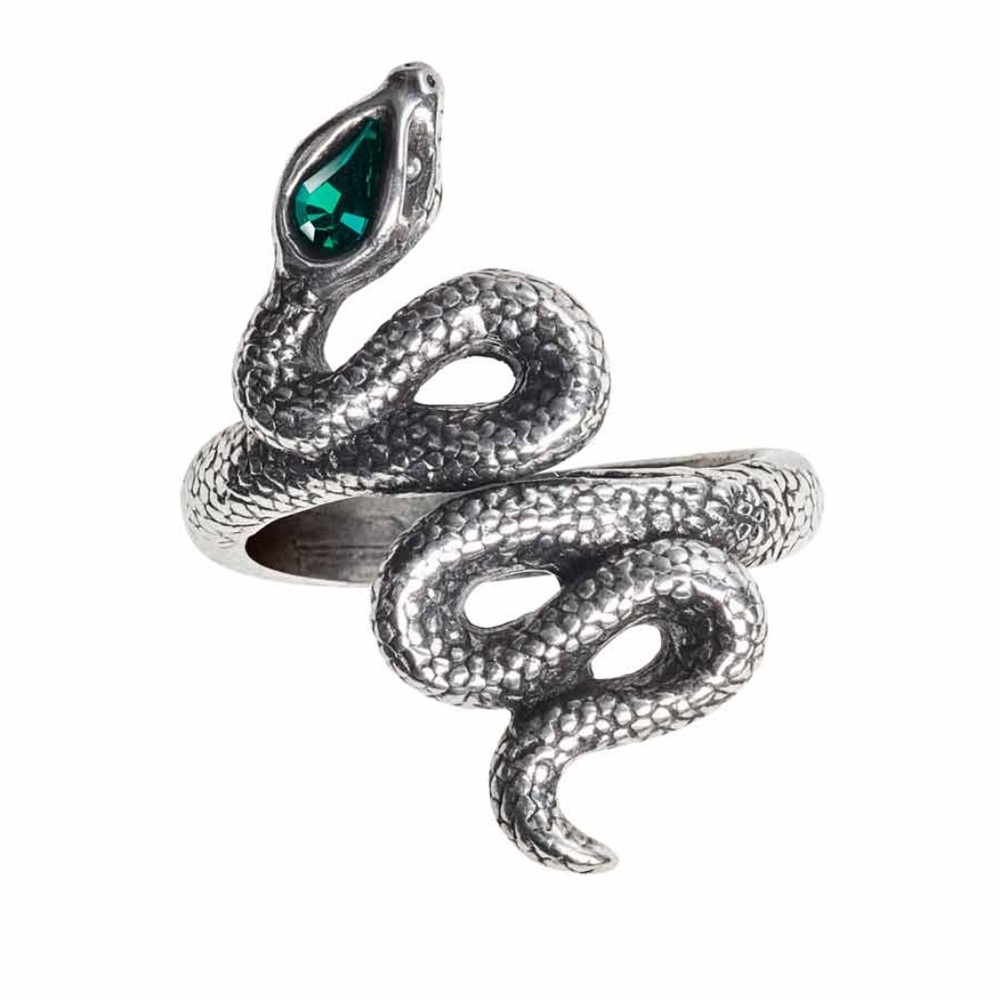Alchemy Garden of Eden Serpent Ring Green Crystal 2 Sizes NWT